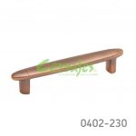Jaladera Zamak cc 128 mm L=156 mm 4243 Z02 Bronce cobrizado Tornillo #8 - 32X1"