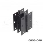 Bisagra de libro negra 76x76x1.6 mm (3''x3''), caja con 3 bisagras