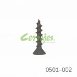 Tornillo para fijación de herraje cabeza plana "Gripper" #5x5/8" (15,875 mm) PH2 Negro con punta