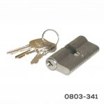 Cilindro de latón Llave/Llave L=70 mm Niquel Cepillado con llave estándar