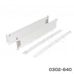 Corredera pared sencilla Cerrajes "Integral"  H=117mm L=500mm epóxica blanca Extensión parcial