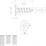 Tornillo para unión de madera cabeza plana "Sinker" #8 x3/4" (19,05 mm) PH2 Negro con punta