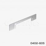 Jaladera Zamak cc 128 mm L=202 mm 4393 Z23 Niquel mate Tornillo M4x25mm