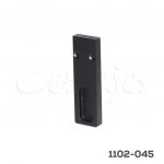 Soporte brida lateral negro para perfil rectangular de led Aluminio Anodizado negro mate