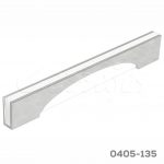 Jaladera Aluminio cc 192 mm L=222 mm 4631 Z71 Cromo con blancoTornillo M4x25mm