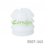 Taquete plástico inserto Ø=10,5mm L=11mm, cuerda M6 para perno