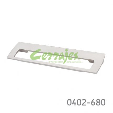 Jaladera Aluminio cc 192 mm L=208 mm 4505 A23 Niquel mate Tornillo M4x25mm