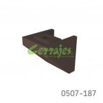 Escuadra de unión café con cubierta