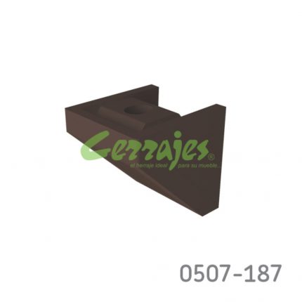 Escuadra de unión café con cubierta