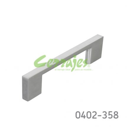 Jaladera Aluminio cc 96 mm L=129 mm 4355 A22 Niquel cepillado Tornillo M4x25mm