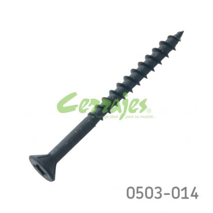 Tornillo cabeza plana "Combi" #12 x2-1/2" (63,5 mm) PH3/SQD3Negro con punta