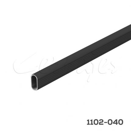 Tubo oval portento de Aluminio Anodizado Negro Mate 15x29,5 mm L=3m