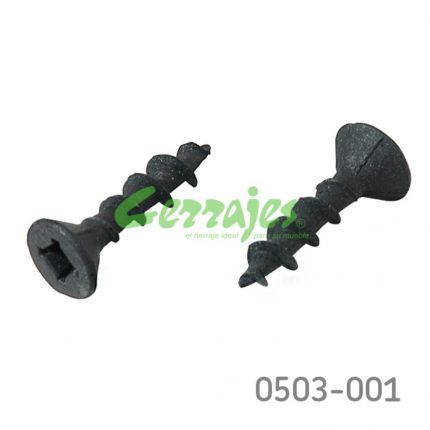 Tornillo cabeza plana "Combi" #8 x3/4" (19,05 mm) PH2/SQD2 Negro con punta