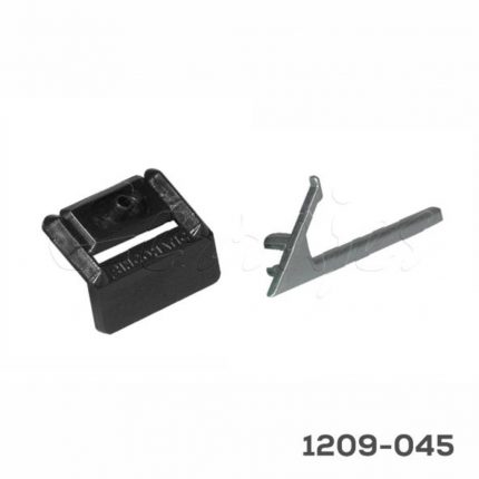 Bolsa de accesorios p/jaladera "Syma 32 Inglete" Gris Plata mate (2 cubiertas+2 clips+2 tornillos)