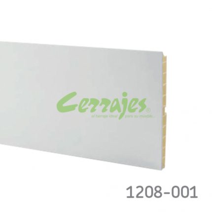 Zoclo plástico recubierto Volpato Serie-10 L=4000mm H=150mm Plástico PP PVC color aluminio