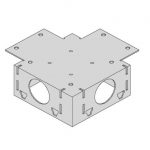 Conector 2 vias a 90 º aluminio