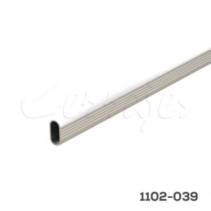 Tubo oval modelo "Portento" 15x29,5 mm L=3m Aluminio anodizado natural mate