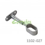 Soporte central ajustable para tubo oval h=80-120 mm Cromo