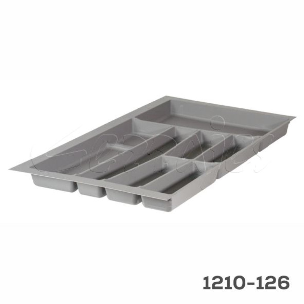 7A669FE40E54A2414EB8D48286D01B51.jpg Organizador para cubiertos de cocina Volpato Serie-76 W=900mm Plástico PP Grafito - Image 1