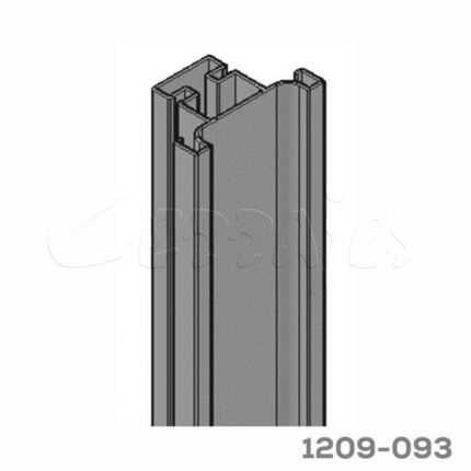 Perfil vertical doble Cerrajes "Gola" L=2200mm W=66,5mm Aluminio Anodizado Champagne mate