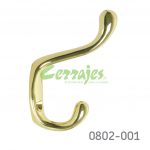 Gancho perchero chico latonado