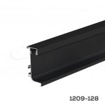 Perfil para iluminación LED sencillo Cerrajes "Gola" L=3 m H=57mm Aluminio Anodizado Negro mate
