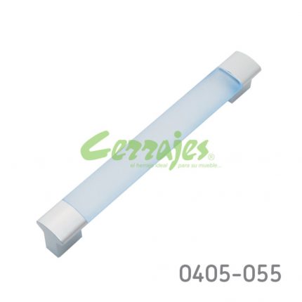 Jaladera Plástico cc 128 mm L=153 mm 6056 P77 Azul Tornillo M4x25mm