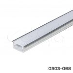 Perfil de aluminio embutido (18 mm) 15x8 mm L=2,5 m Aluminio con difusor