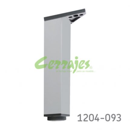 Pata cuadrada de aluminio 40x40 mm H=220 mm para mueble