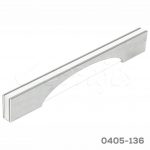 Jaladera Aluminio cc 224 mm L=254 mm 4632 Z71 Cromo con blancoTornillo M4x25mm