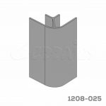 Conector esquina para zoclo aluminio 90° Cerrajes H=100mm Aluminio Anodizado Negro mate