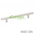 Jaladera Aluminio cc 128 mm L=188 mm 4042 A14 Niquel cepillado Tornillo M4x25mm