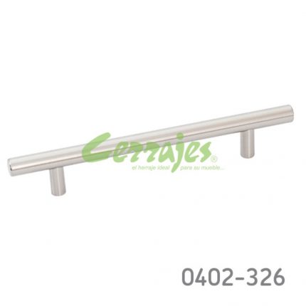 Jaladera Aluminio cc 128 mm L=188 mm 4042 A14 Niquel cepillado Tornillo M4x25mm