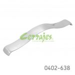 Jaladera Zamak cc 160 mm L=182 mm 4431 Z22 Niquel cepillado Tornillo M4x25mm