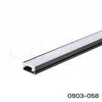 Perfil de aluminio sobrepuesto 15x8 mm L=2,5 m Negro con difusor
