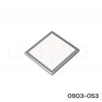 Luminaria Led Mod. Quadrato PLC100 12 VCD-3 W, 100*100*8 mm, 6500°K, montaje superficial, gris plata
