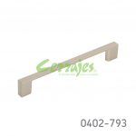 Jaladera Aluminio cc 128 mm L=143 mm 4516 A22 Niquel cepillado Tornillo M4x25mm