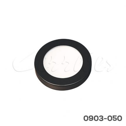 Luminaria Led Mod.Piccola PLR65 12VCD-1,8W, Ø65*H10mm, 6500°K, montaje superficial/embutido, negro