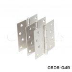 Bisagra de libro satinada 102x102x2.6 mm (4''x4''), perno suelto, caja con 3 bisagras
