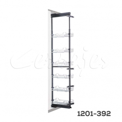 Columna extraíble "Condesa" alambre cromado H=1910 a 2210mm con cierre suave W=300mm