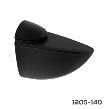 Ménsula para panel/cristal 5-18mm  Cerrajes "Pelícano" L=65mm Negro mate 12Kg c/tornillos