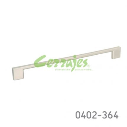 Jaladera Aluminio cc 256 mm L=289 mm 4358 Z22 Niquel cepillado Tornillo M4x25mm