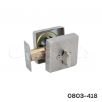 Cerrojo Modelo "Glan Cuadrada" llave/mariposa acero inoxidable cepillado con llave de puntos