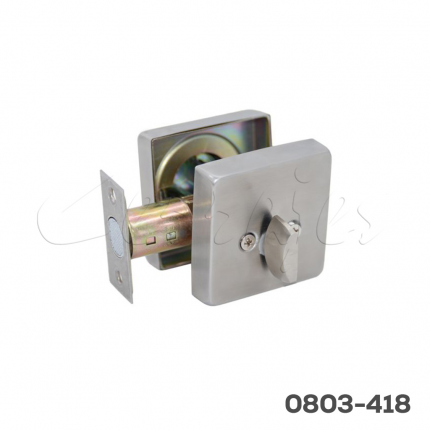 Cerrojo Modelo "Glan Cuadrada" llave/mariposa acero inoxidable Satinado con llave de puntos