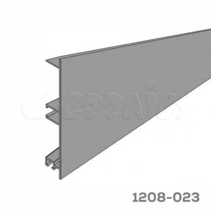Zoclo Cerrajes L=4000mm H=100mm Aluminio Anodizado Negro mate
