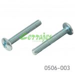 Tornillo para jaladera métrico M4 L=38 mm Paso 0,7 mm PH2/SL Zincado sin punta