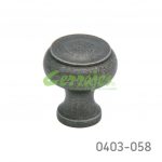 Botón Hierro (Acero) L=35 mm 3040 H32 Pewter negro Tornillo #8-32X1"