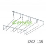 Porta-copas Cerrajes Cuádruple W=405mm alambre cromado instalación superior
