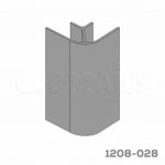 Conector esquina para zoclo aluminio 90° Cerrajes H=150mm Aluminio Anodizado Negro mate