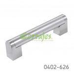 Jaladera Zamak cc 128 mm L=155 mm 4419 Z22 Niquel cepillado Tornillo M4x25mm